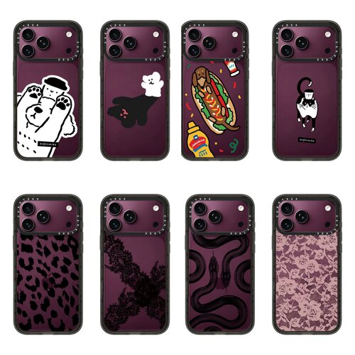 蛇影缠绕勃艮第酒红色适用于苹果iPhone18/17ProMax卡通16pro磁吸手机壳15防摔14/13promax保护套MagSafe