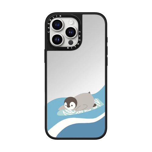可爱企鹅插画家漫画镜面适用iPhone苹果17Pro手机壳14promax/15promax防摔保护壳16plus13MagSafe磁吸