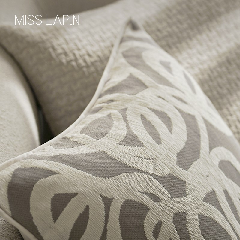 澜品 法式经典雪尼尔抱枕MILPIN客厅米色靠包靠垫沙发腰枕靠枕