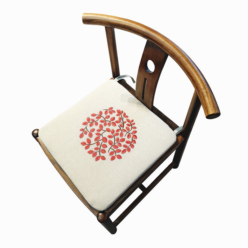 新品四季款棉麻新坐垫实木椅垫刺绣家用款凳垫防滑拆,居家布艺,椅垫,淘宝优惠券,粉丝福利购,淘宝优惠卷