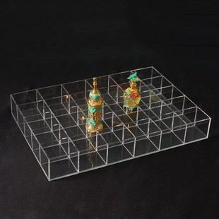 亚克力透明项链i珠宝首饰品戒指收纳盒防尘收纳盒分格盘展示盒定