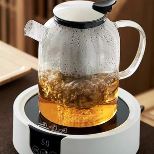 養生玻璃泡茶f壺大容量茶家用耐熱不銹鋼過濾煮燒水壺花茶高品質