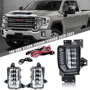适用GMC SIERRA 2500HD/3500HD20-22前LED雾灯总成日间行车灯杠灯