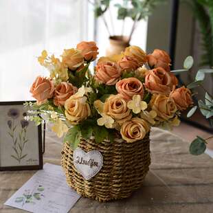 仿真花客厅装饰摆件家居室内插花干花餐桌茶几电视柜假花盆栽摆设