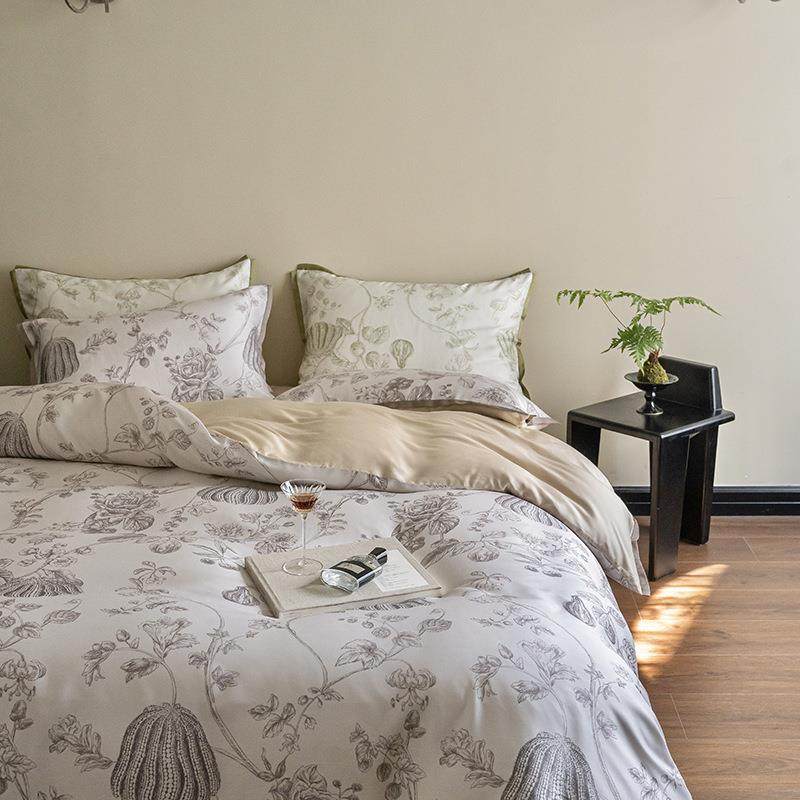 进口60支奥地利兰精天丝四件套莱赛尔纤维凉感春夏被套轻奢床品