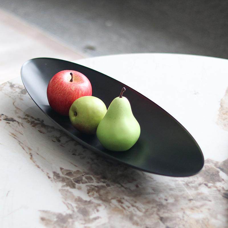 长条型细窄果盘摆件酒店餐厅艺术家居样板房桌面设计师款软装饰品