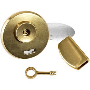 杜勒斯锁扣黄铜圆形扭转锁扣钥匙箱包锁扣di手工皮具公文包锁扣