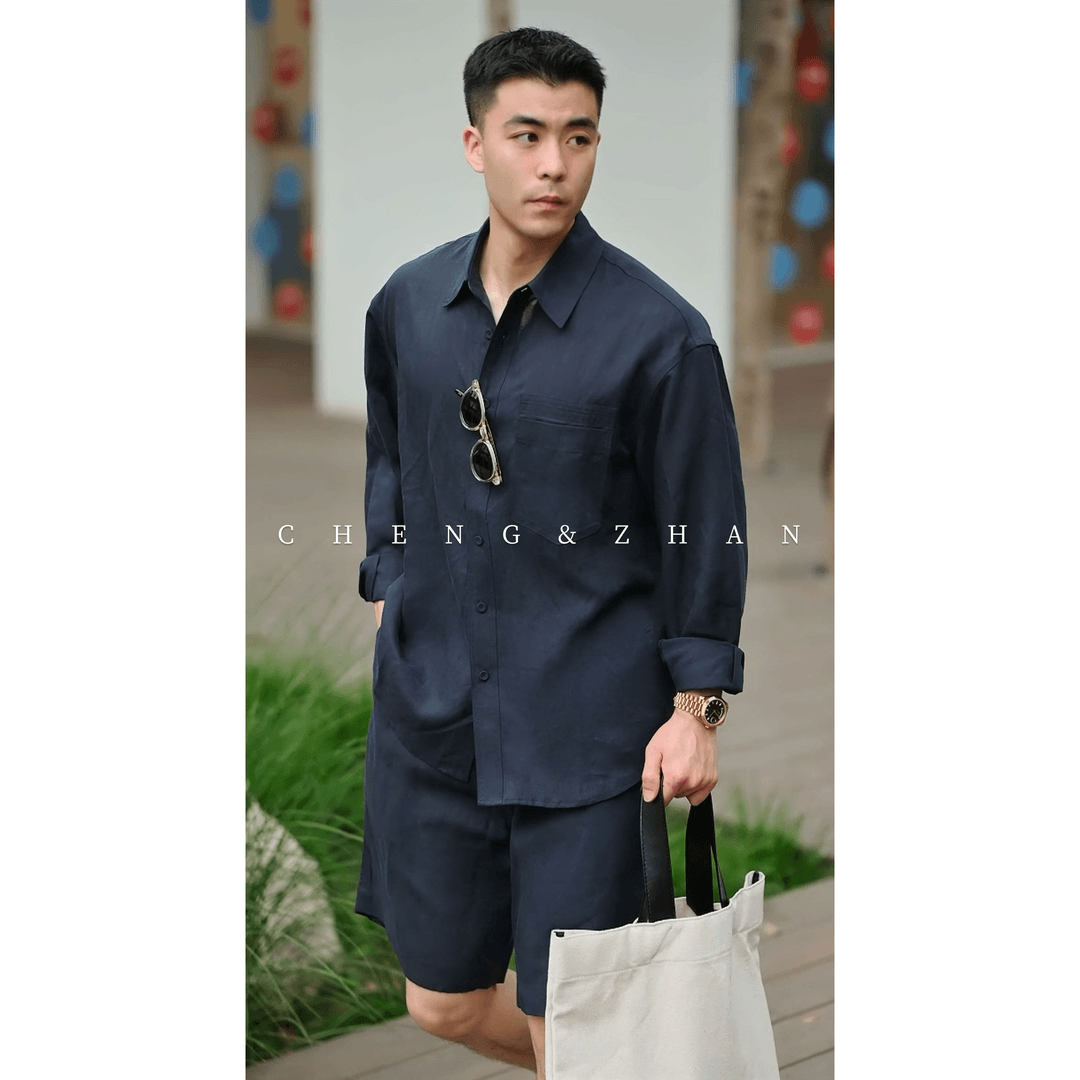夏天清凉时尚套装男士通