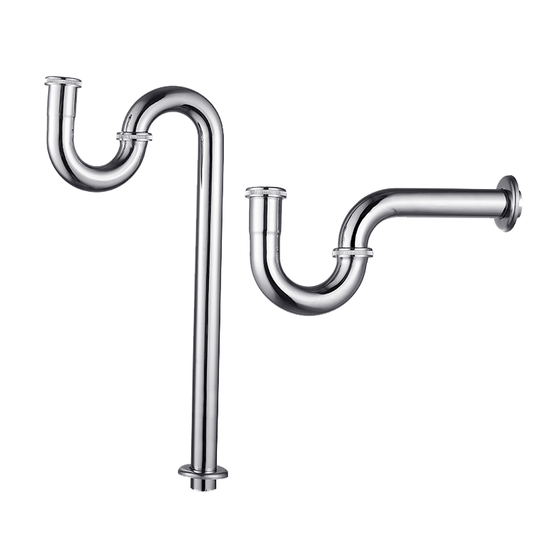 不锈钢面盆下水管型p弯头洗脸盆墙排入墙式卫生间排水管防臭