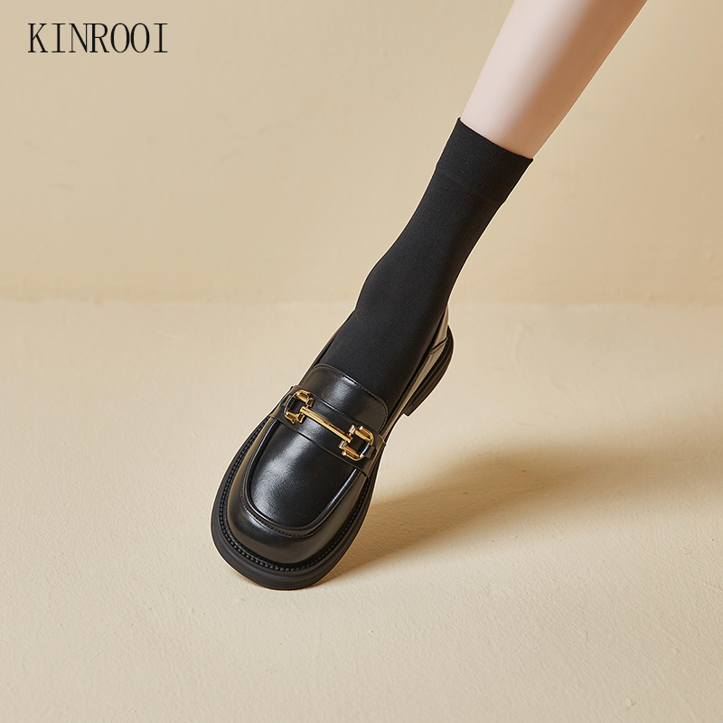 KINR●真皮英伦风单鞋女