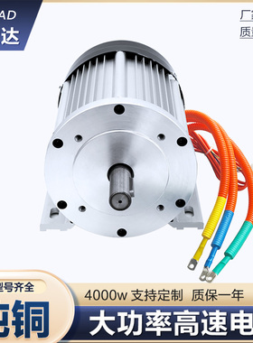 永磁直流无刷电机60V72V5000W大功率膨化机清洗机升降机设备改装