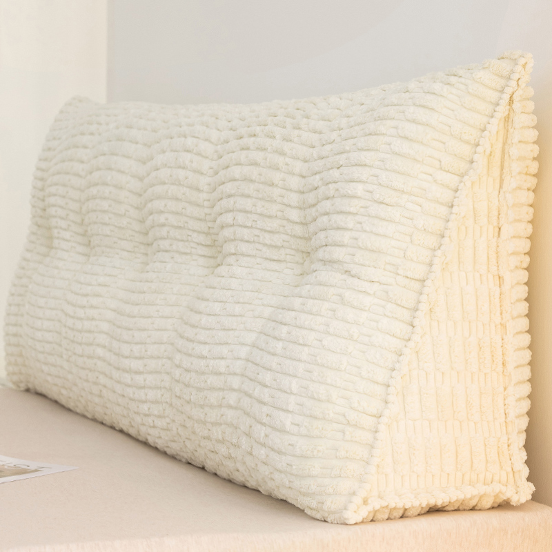 暖融融 靠枕床头法式软包大靠背高级感榻榻米床R上靠垫米白可拆洗