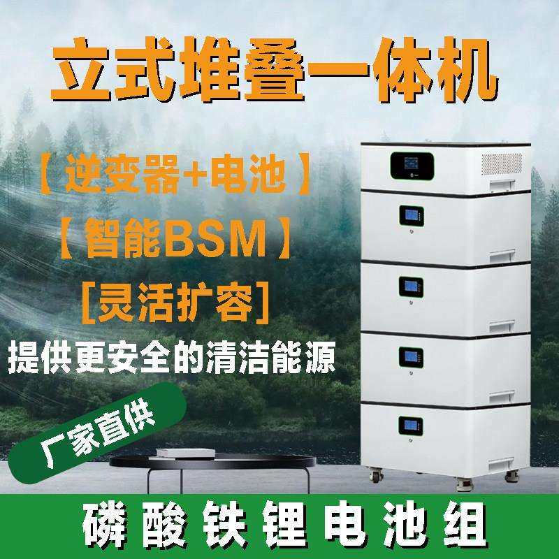 磷酸铁锂电池光伏储能一体机太阳能发电智能MPPT充电家用离网系统