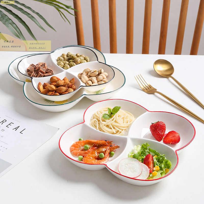 葱姜蒜盘分格盘子配放小菜碟RXN子火锅餐具调料碟大211餐盘分格人