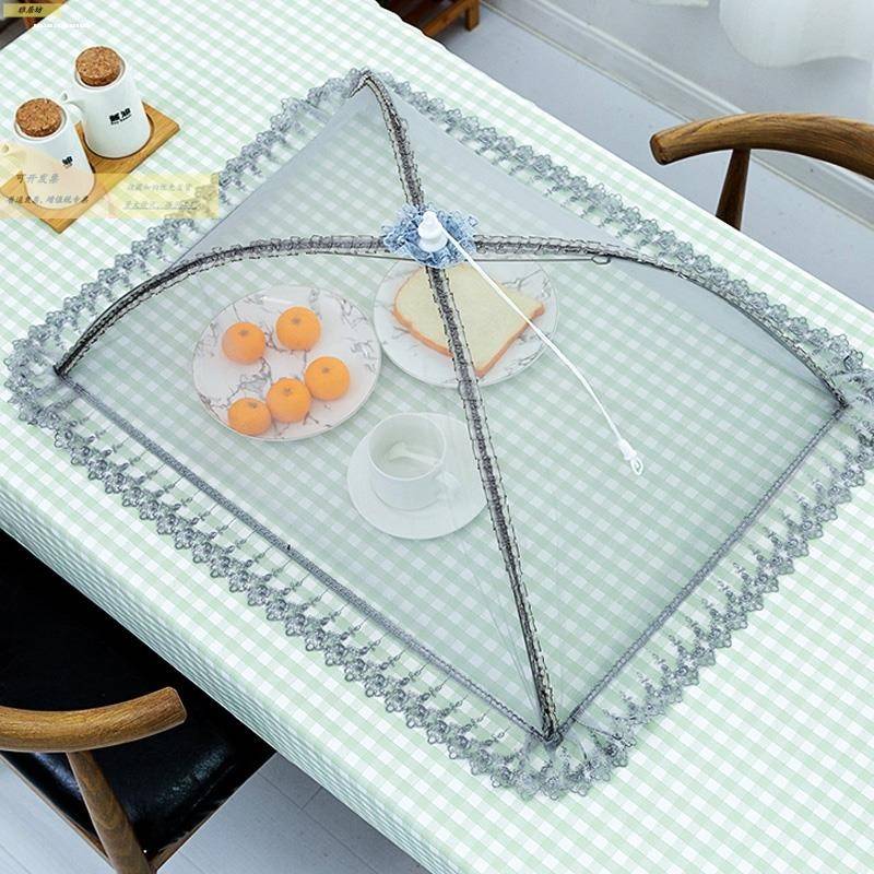 食物饭桌网罩子饭菜罩雨伞式饭桌子盖子防虫罩照菜纱罩碗罩菜伞扣