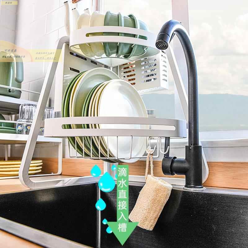 厨房转ISN置物架水槽台水面放边砧板筷子角沥水架子碗碟收纳架沥