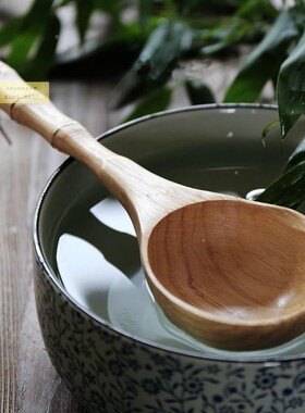 泡浴舀浴38160拿水勺勺木瓢瓜瓢木桑头水瓢实木勺沐浴勺长柄勺无