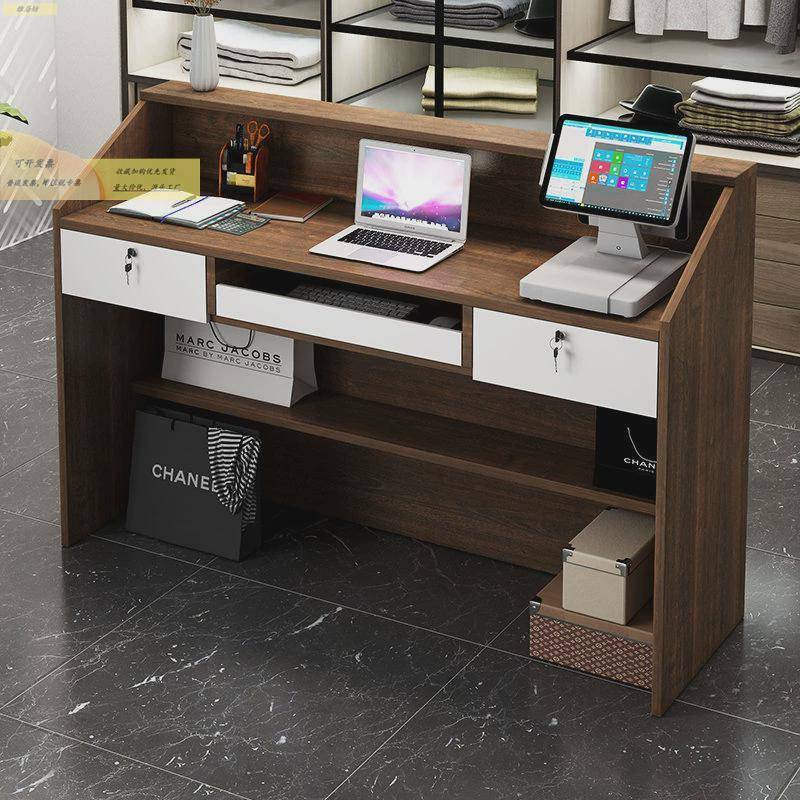 。银简易收馆台店铺小型收c银桌柜古月云台60m迷你八台收钱商铺吧