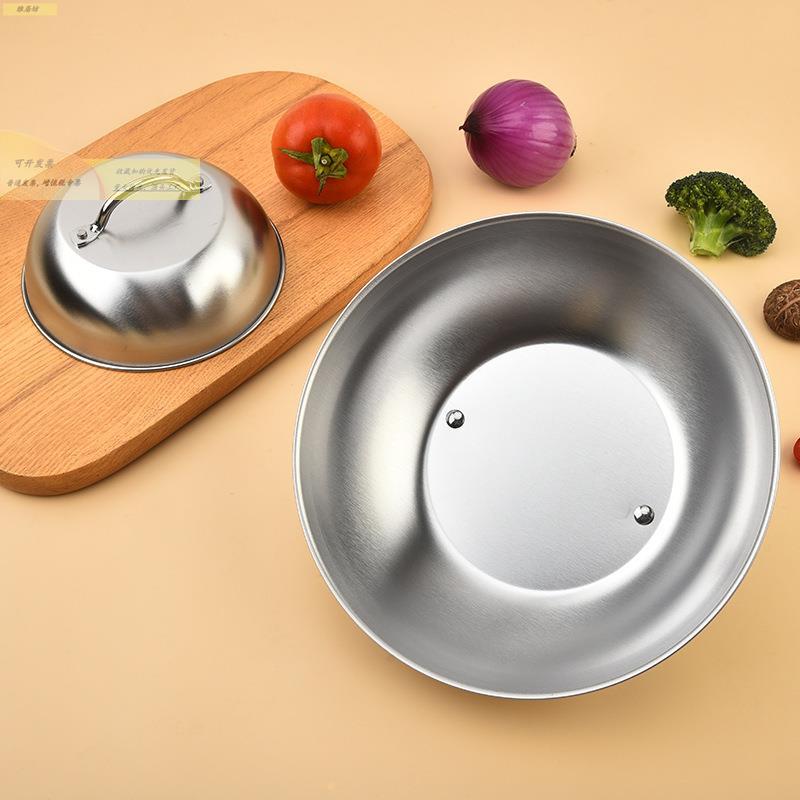 不钢蒸锅炒锅盖盖XGI子高盖高加通锈用圆形家用锅拱盖