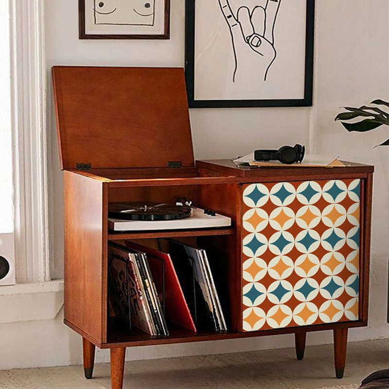 复古伦敦衣柜翻新贴纸柜子改色移门遮丑装饰家具改造贴膜自粘墙纸