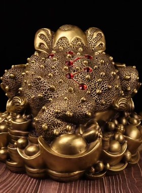 招财金蟾摆件七星八卦聚宝盆桌面书房办公室财位客厅店铺开业礼品