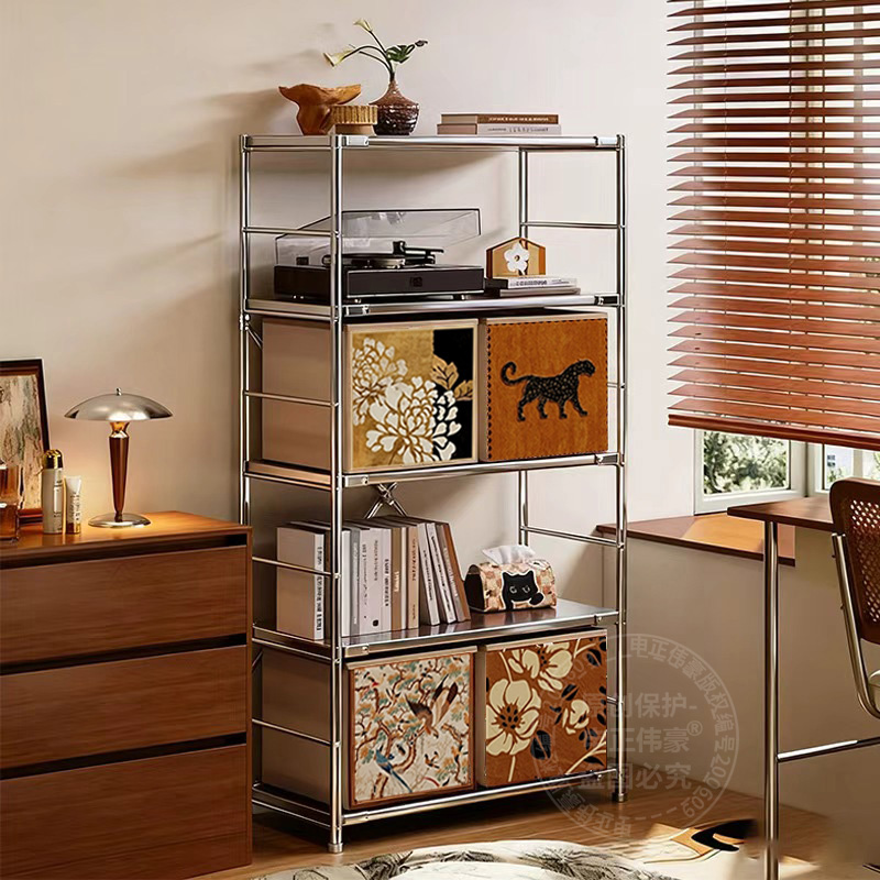 不锈钢置物架客厅厨房多层收纳架