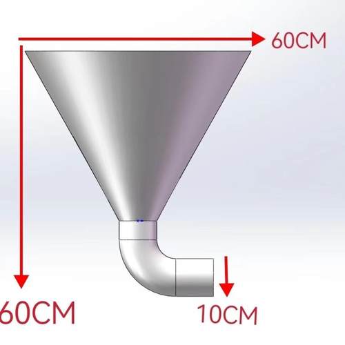 磨床吸尘器吸灰口，连接配件大小头，工业吸尘罩