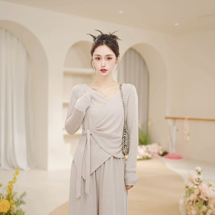 秋冬舞蹈服新款形体服长袖上衣古典舞紧身舞蹈练功服跳舞专用衣服