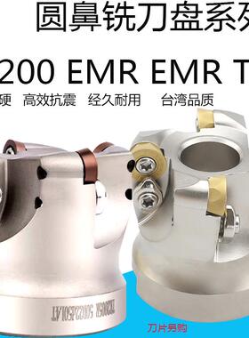 EMR圆鼻铣刀盘R5R6R8牛鼻子TRS飞刀盘台湾RPWM1003圆刀片50/63/80