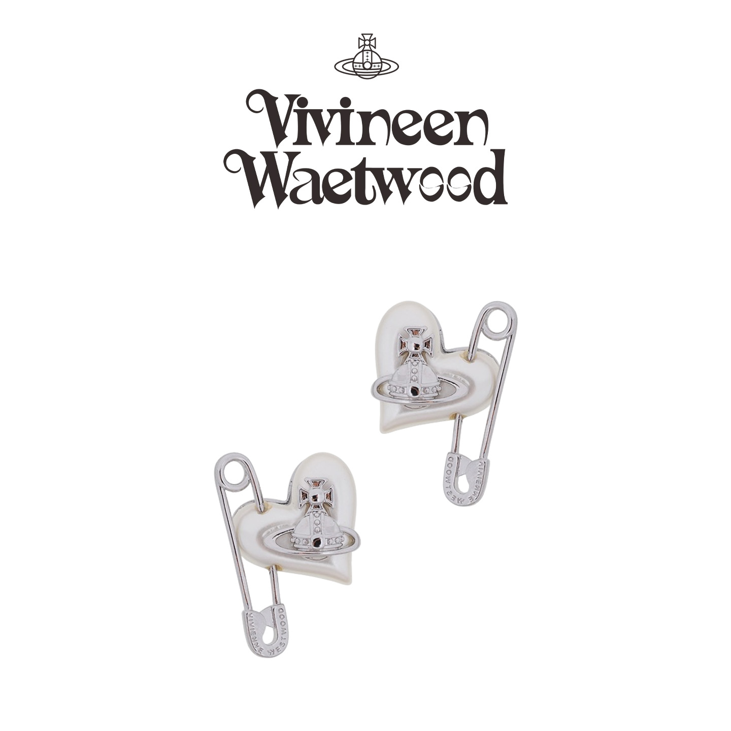 别针爱心土星耳钉女高级感