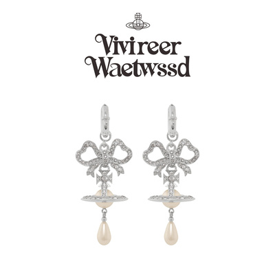 土星蝴蝶结耳坠耳钉精致轻奢