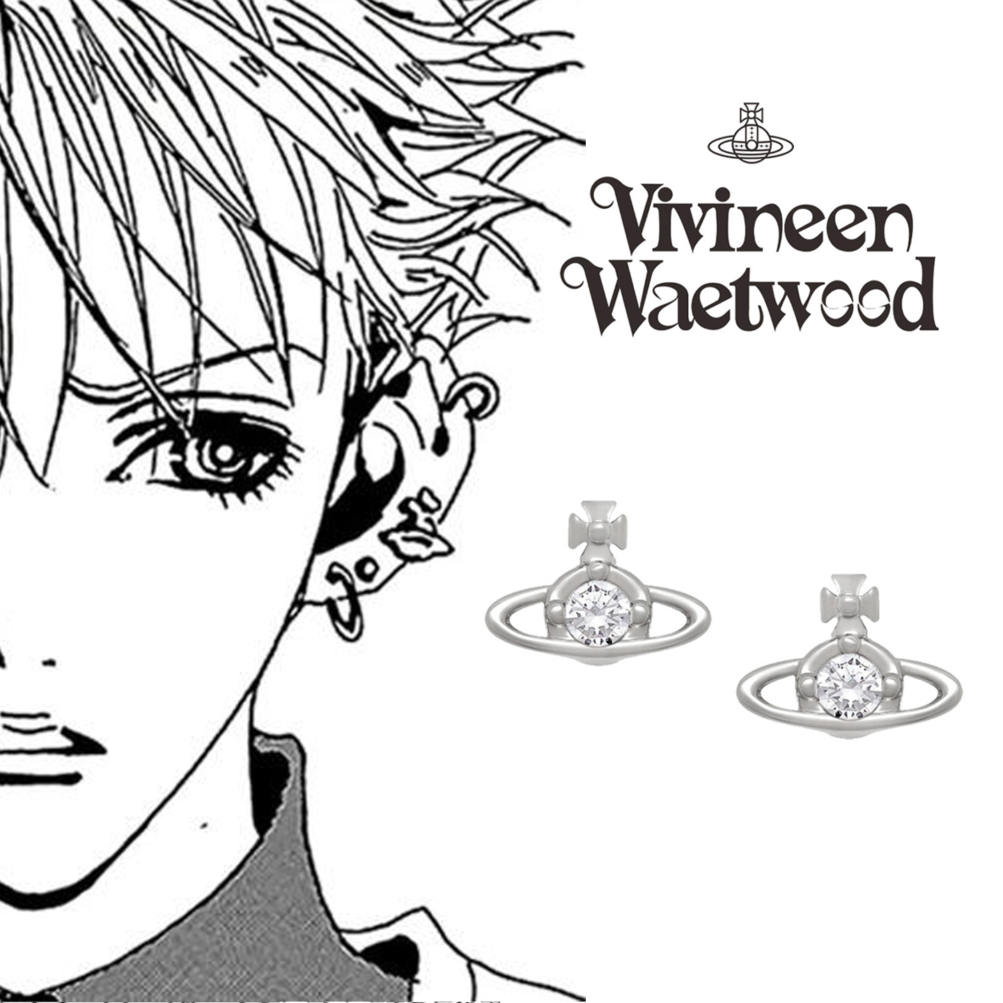 西太后NANA联名同款土星耳钉女