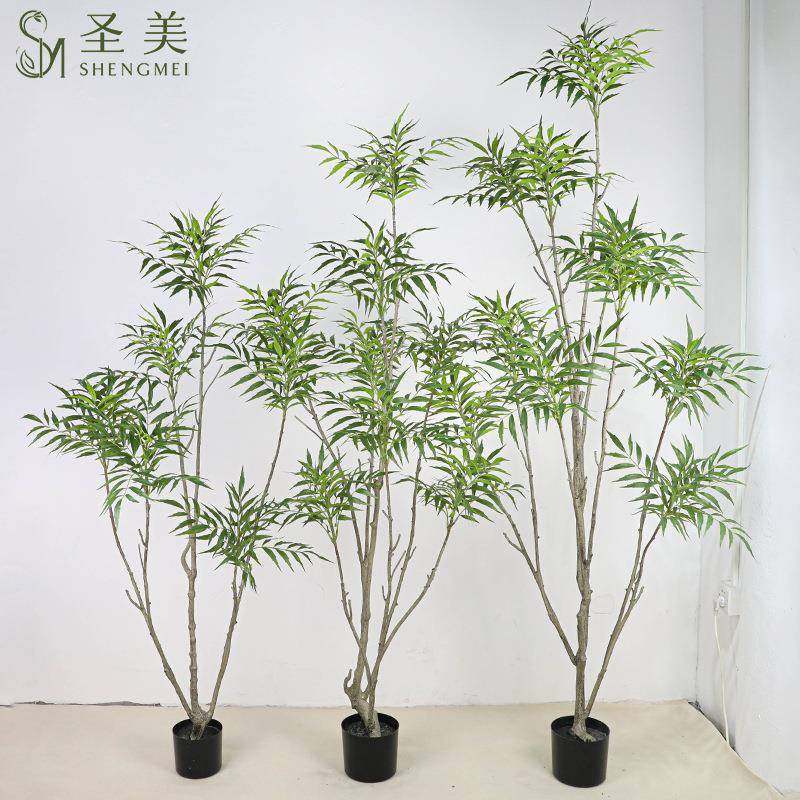 大型仿真绿植黄天竺树盆栽室内客厅高端轻奢落地装饰高级仿生植物