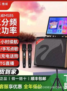 惠威MS85广场舞视频音响户外家用K歌带大屏话筒卡拉OK点歌一体机
