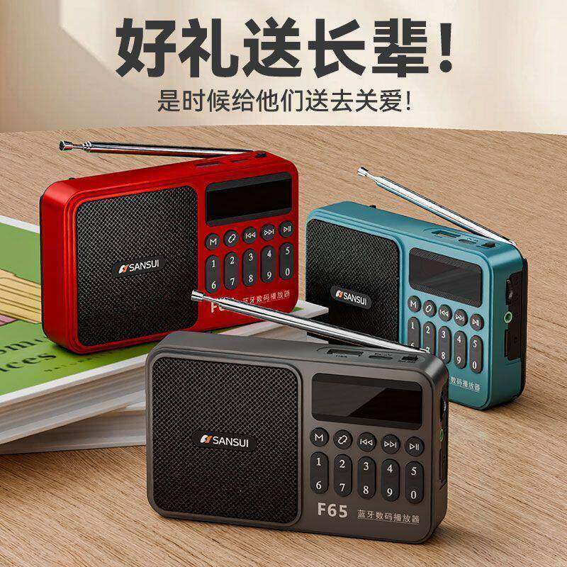老人收音机调频FM蓝牙音箱随身听记忆卡USB随身碟户外听戏机半导