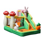 博士豚兔兔充气城堡家用室内小型儿童蹦蹦床滑梯跳床充气堡淘气堡