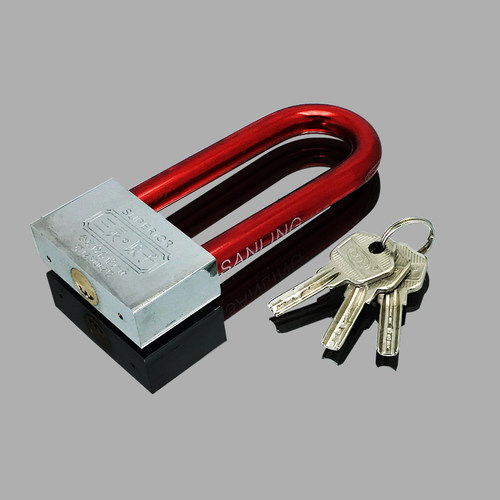 小U型锁玻璃门插锁店铺防盗实用柜门家用防盗锁把手门柜子锁