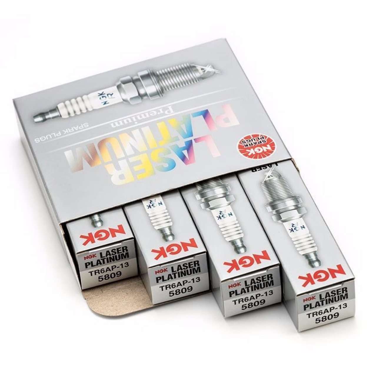 NGK铂金5809火花塞TR6AP-1适用福克斯蒙迪欧致胜沃尔沃S40/2.0L