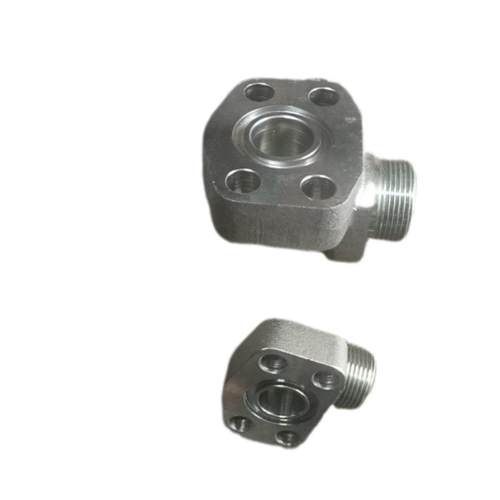 SAE直角法兰90度高压油泵法兰 齿轮泵柱塞泵油口法兰 接头 可定制