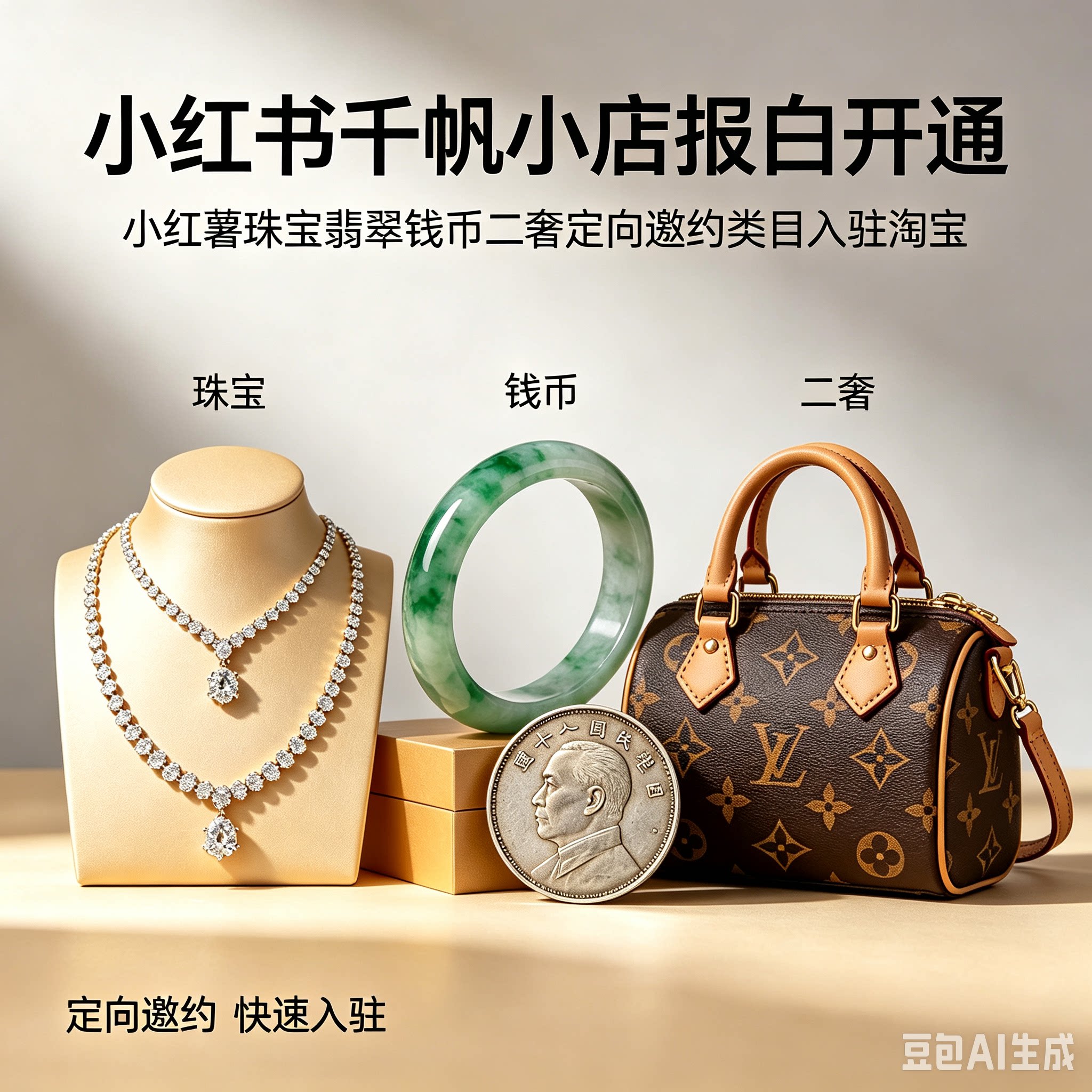 小红书千帆小店报白开通小红薯珠宝翡翠钱币二奢定向邀约类目入驻图片