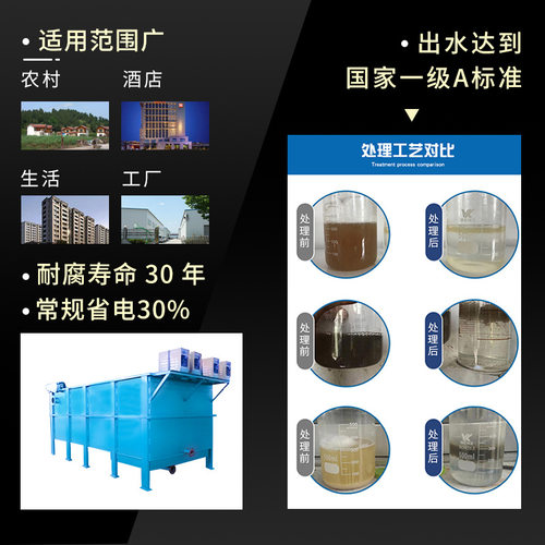 气浮机 全自动溶气气浮机 养殖印染废水气浮一体化处理设备