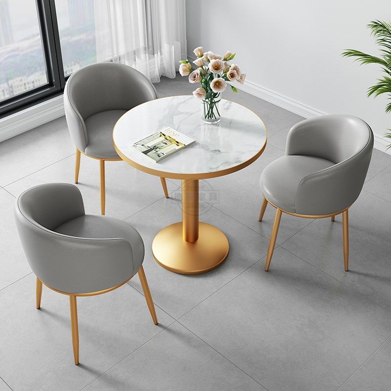 简约接待洽谈桌椅组合轻奢休闲公寓办公室奶茶咖啡店阳台小圆桌凳,住宅家具,板木餐桌,淘宝优惠券,粉丝福利购,淘宝优惠卷