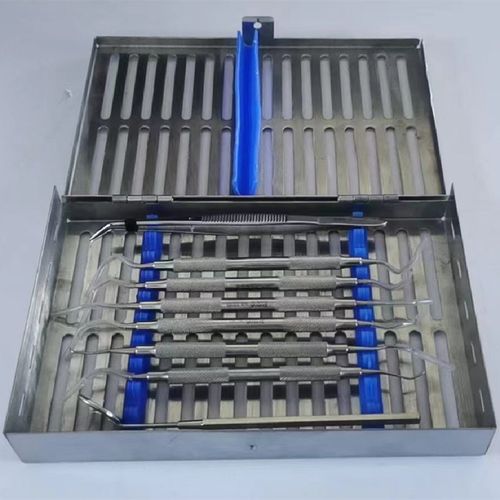 口腔器械消毒盒牙科种植器械盒工具盒5支7只10支20支不锈钢管理盒