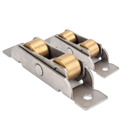 顶谷塑钢门窗滑轮 8088不锈钢双平铜轮 推拉窗户地滑滚轮移门轮子