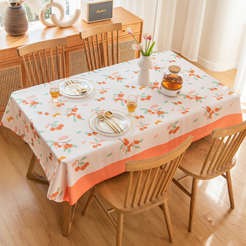 TPU桌布防水防油免洗餐桌布轻奢高级感长方形网红圆桌垫茶几台布