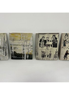 玛玛安德森抽象艺术油画样板间摆件真书样书籍茶几书房书柜装饰书