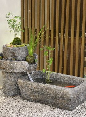 假山流水喷泉新中式摆件庭院招财阳台循环养鱼池景观花园送礼装饰