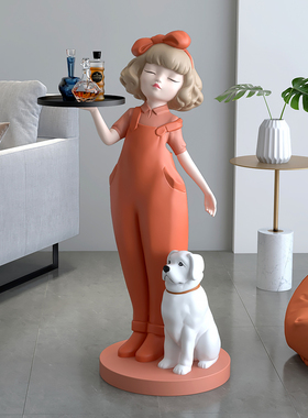 轻奢女孩客厅摆件大型落地沙发电视柜旁边家居装饰品乔迁新居礼品