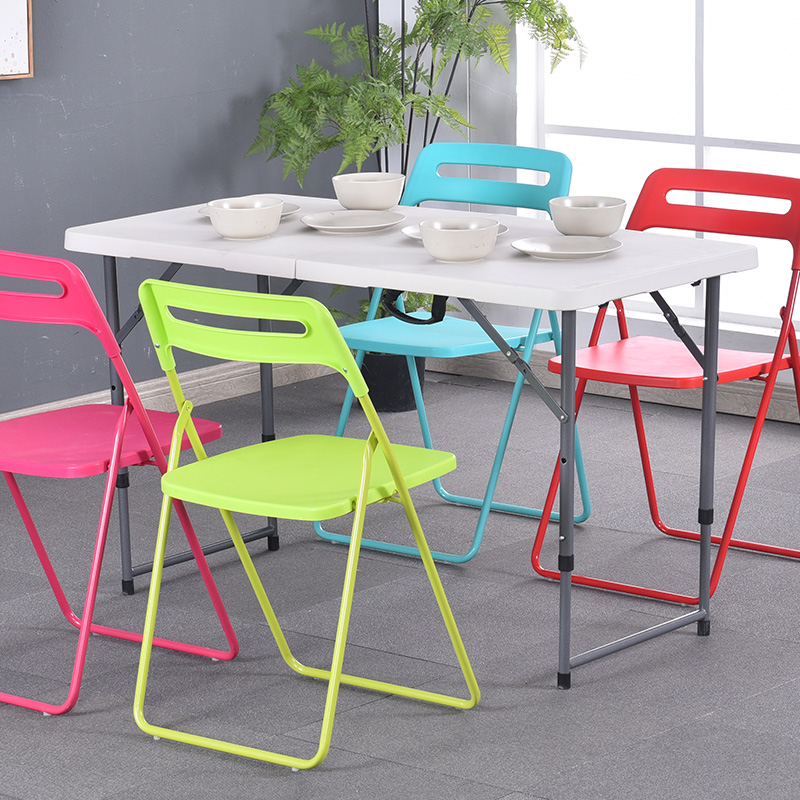 折叠桌户外长桌简易长条办公桌子便携式摆摊培训会议桌家用餐桌椅