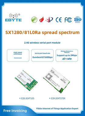 Ebyte的新产品Lora扩展Sx1281无线串口模块2.4g测距定位Rssi高速